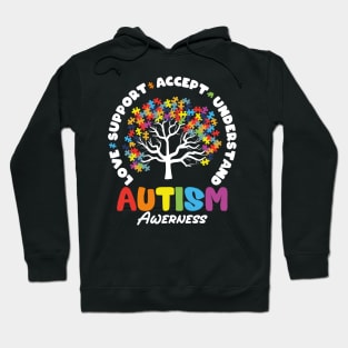 Autism Spectrum Love Support Accept Understand Autism Awareness T-Shirts Hoodie